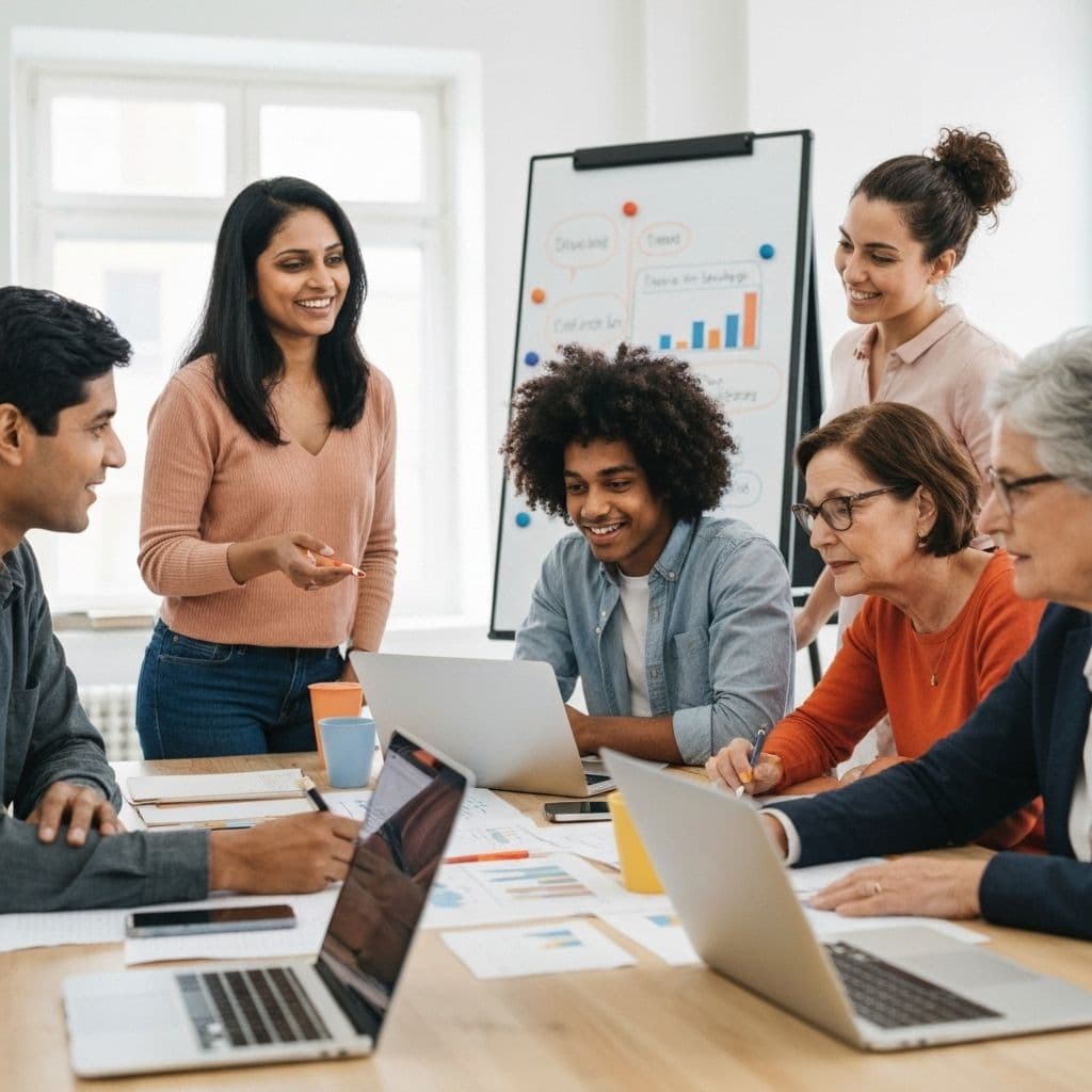 Our team working together